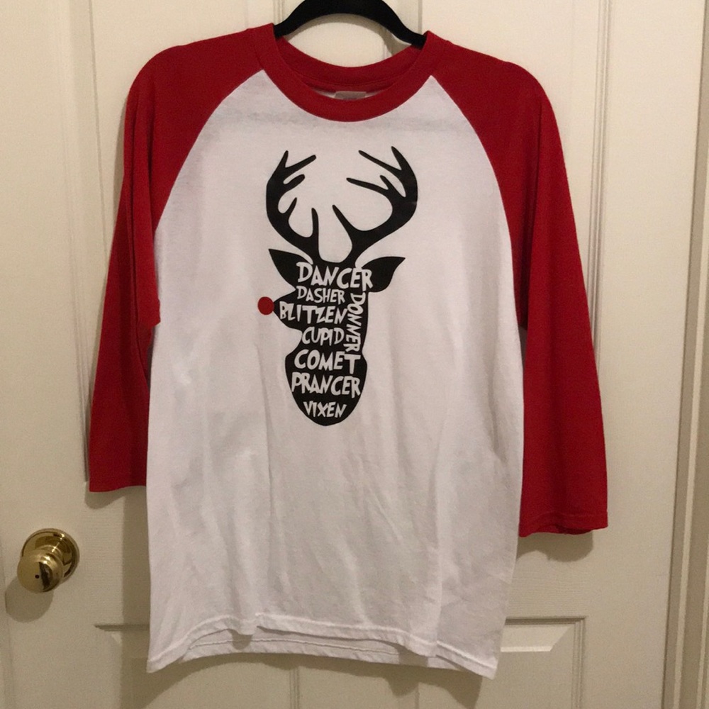 Rain deer baseball tee